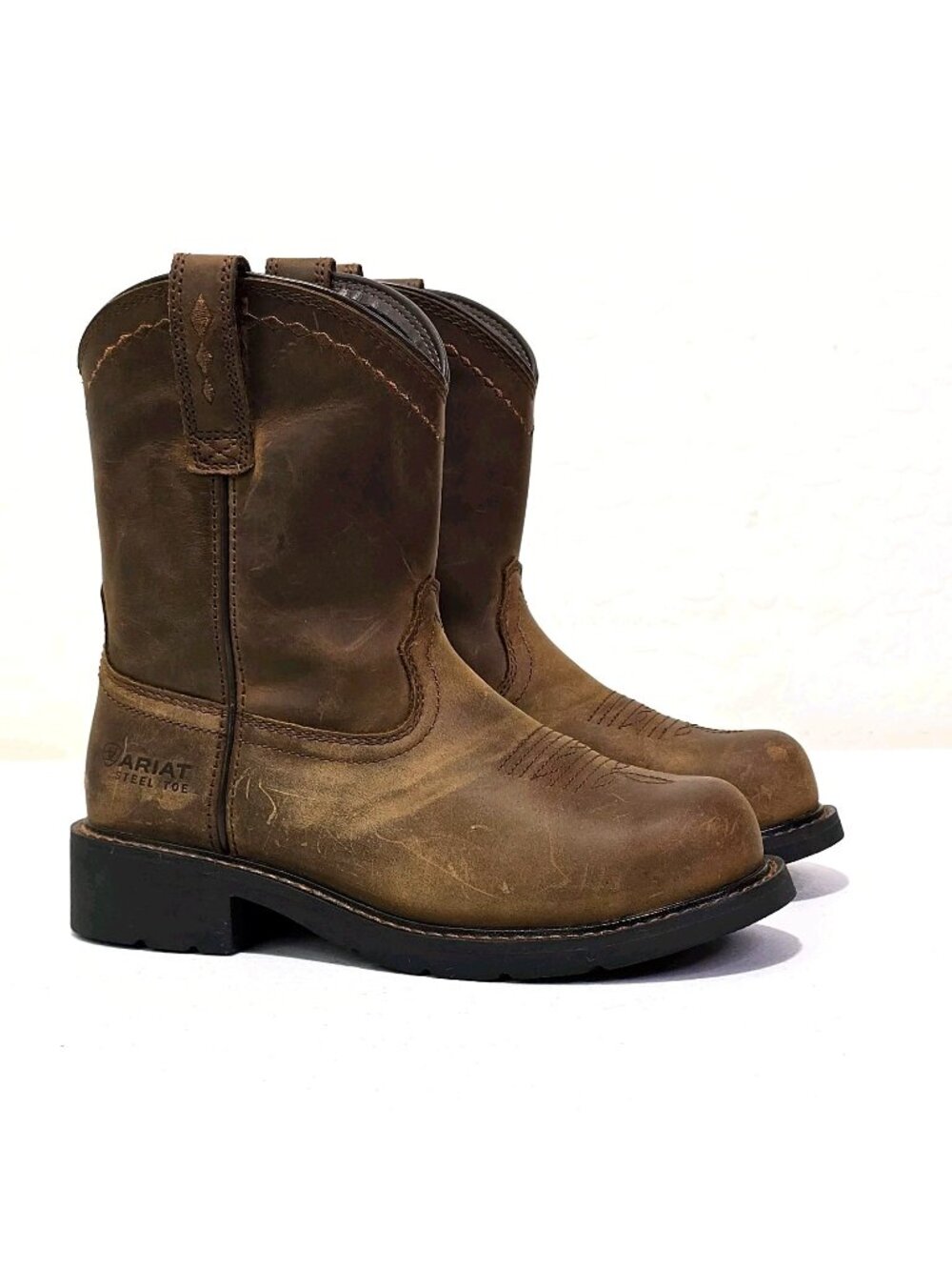 Ariat Fatbaby Pull-On Steel-Toe Work Boots Women's Size 7.5